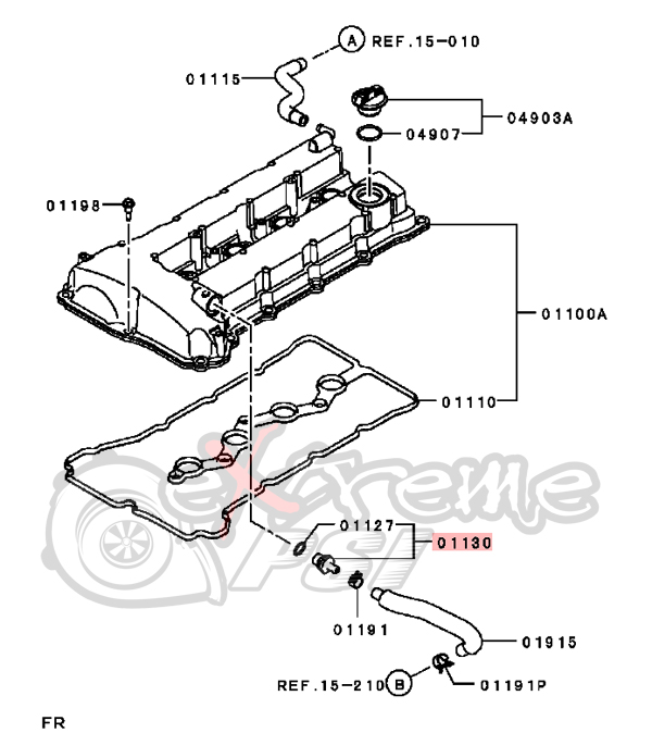 Genuine PCV VALVOLA PER MITSUBISHI LANCER EVOLUTION EVO 4 5 6 7 8 9