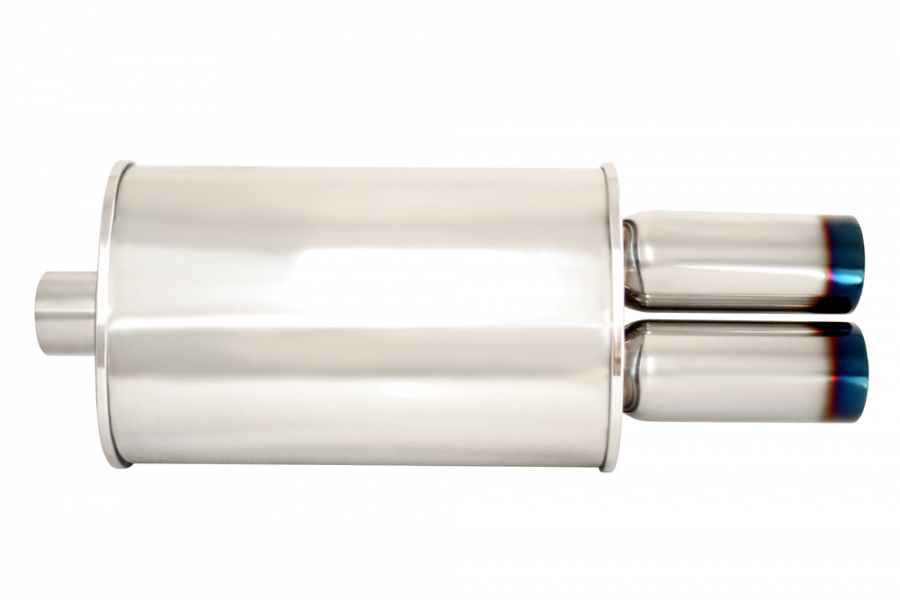 Megan Racing Universal Muffler Quiet And Deep Tone O-ST Muffler Single Oval Tip Megan Racing Universal Muffler Quiet And Deep Tone O-ST Muffler Single Oval Tip