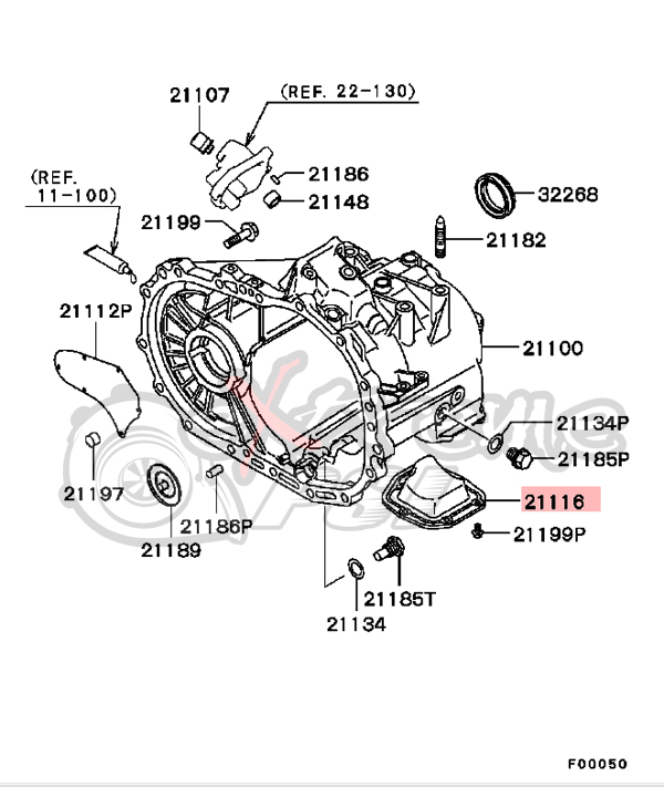 extreme psi your 1 source for in stock performance parts Saturn Ion Transmission Diagram oem transmission case cover mitsubishi lancer evo viii ix 30387