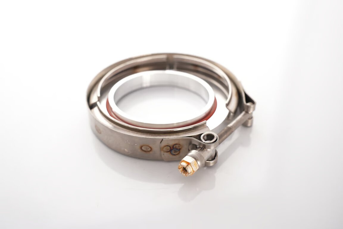 Precision T & E Aluminum Compressor Outlet Flange Set (Flange, V-band Clamp & O-ring): GT42/GT45/GT47/Pro