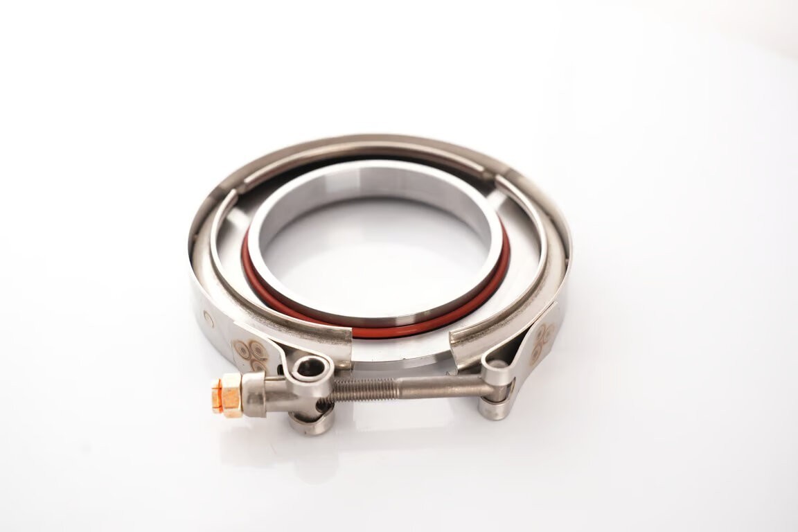 Precision T & E Mild Steel Compressor Outlet Flange Set (Flange, V-band Clamp & O-ring): GT42/GT45/GT47/Pro