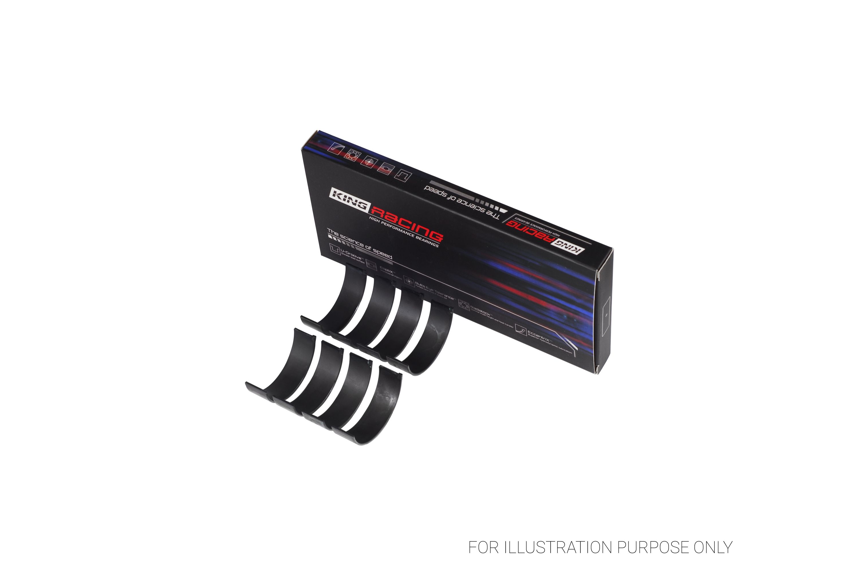 King XPC Tri-Metal Racing Series Rod Bearing Set: Mitsubishi Evolution X 4B11T 2008-15